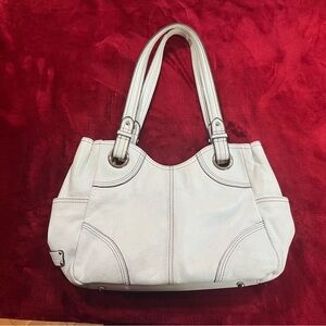 Chic White Leather Handbag